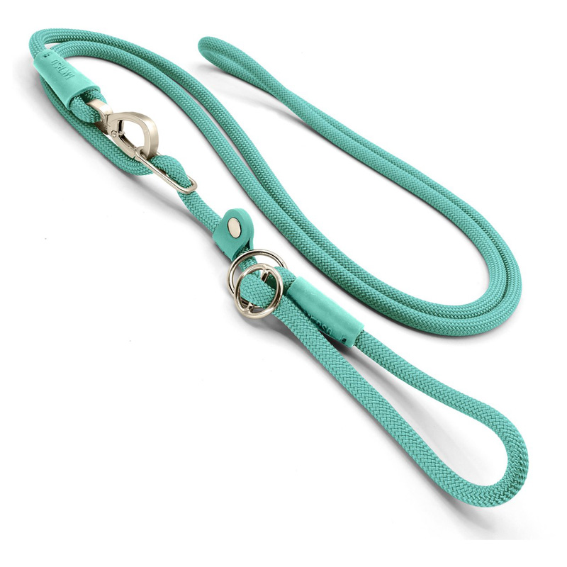 Morso Hondenriem Retrieverlijn Hands Free Soft Rope Gerecycled Aquamarijn