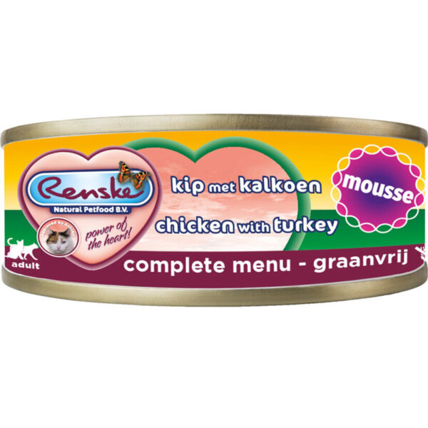 Renske Kat Vers Bereid Mousse Kip / Kalkoen Graanvrij