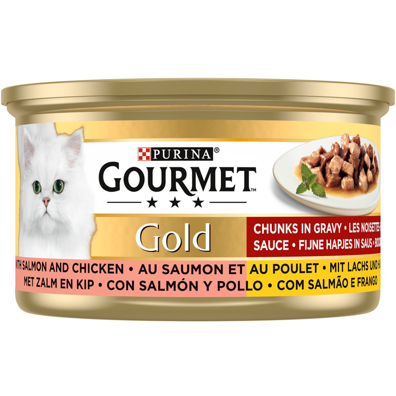 Gourmet Gold Fijne Hapjes Zalm / Kip