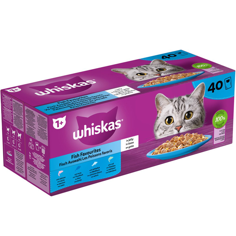 Whiskas Multipack Pouch Adult Vis Selectie In Gelei