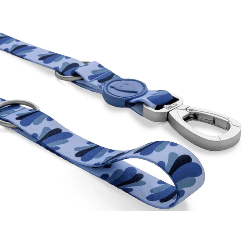 Morso Hondenriem Verstelbaar Gerecycled Splash Blauw - Afbeelding 5