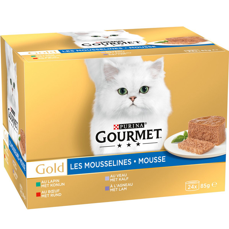 Gourmet Gold Mousse Mixed Konijn / Rund / Kalf / Lam