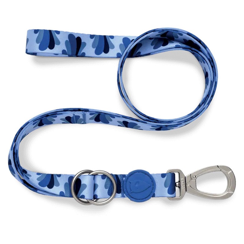 Morso Hondenriem Verstelbaar Gerecycled Splash Blauw