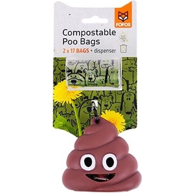 Fofos Poepzakhouder Drol Met 34 Poepzakjes