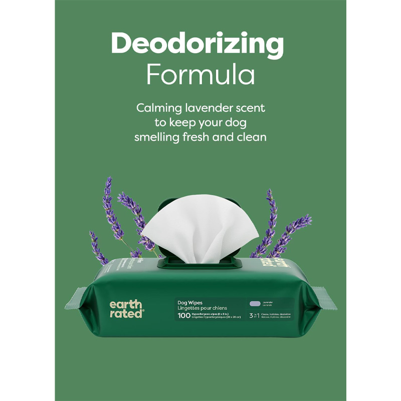 Earth Rated Dog Wipes Lavendel Composteerbaar - Afbeelding 2