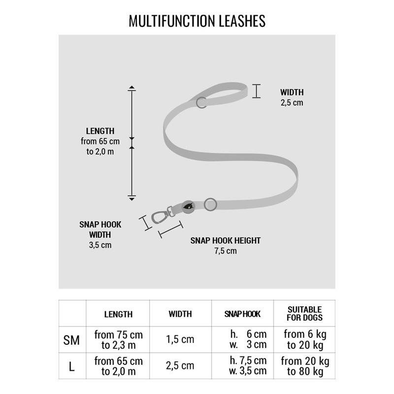 Morso Hondenriem Verstelbaar Gerecycled Splash Blauw - Afbeelding 2