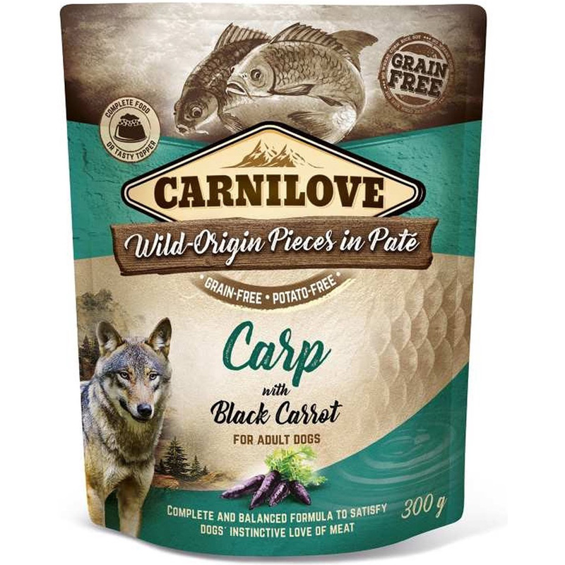 Carnilove Dog Pouch Karper / Zwarte Wortel