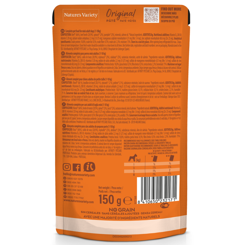 Natures Variety Original Mini Pouch Beef - Afbeelding 2