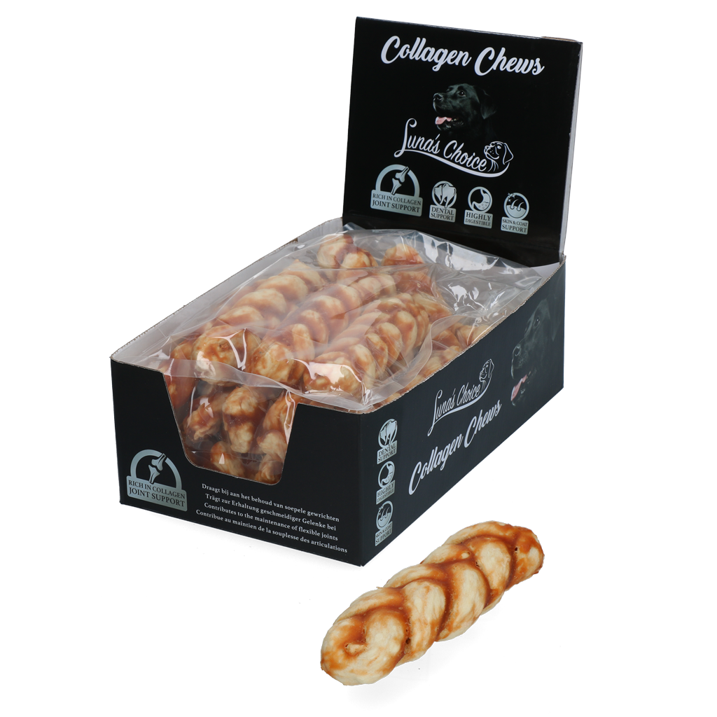 Luna's Choice Collagen Chews Braid Kip M - Afbeelding 3