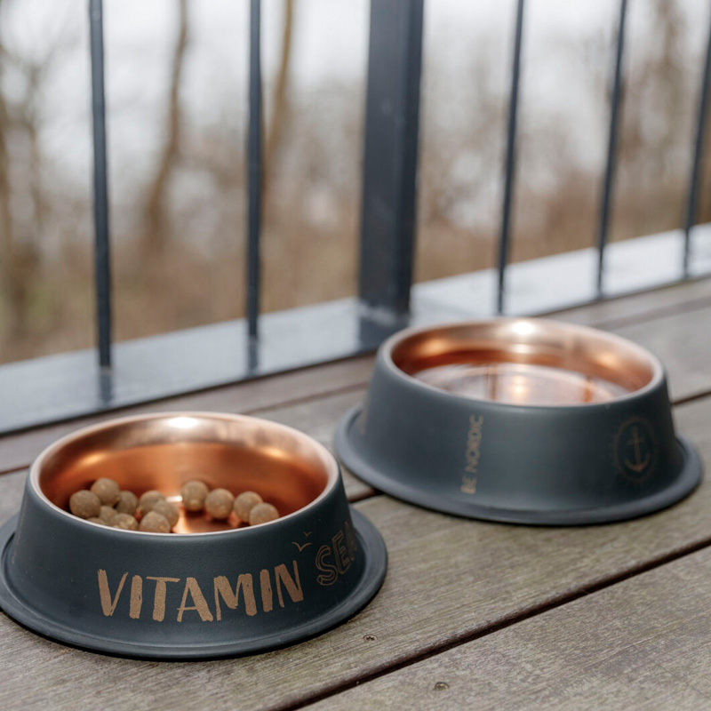 Trixie Be Nordic Voer / Waterbak Rvs / Rubber Zwart / Brons - Afbeelding 2