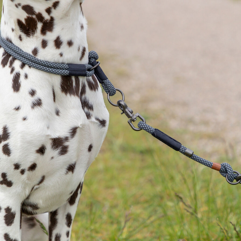 Trixie Halsband Hond Soft Half-Slip Zwart / Grijs - Afbeelding 2