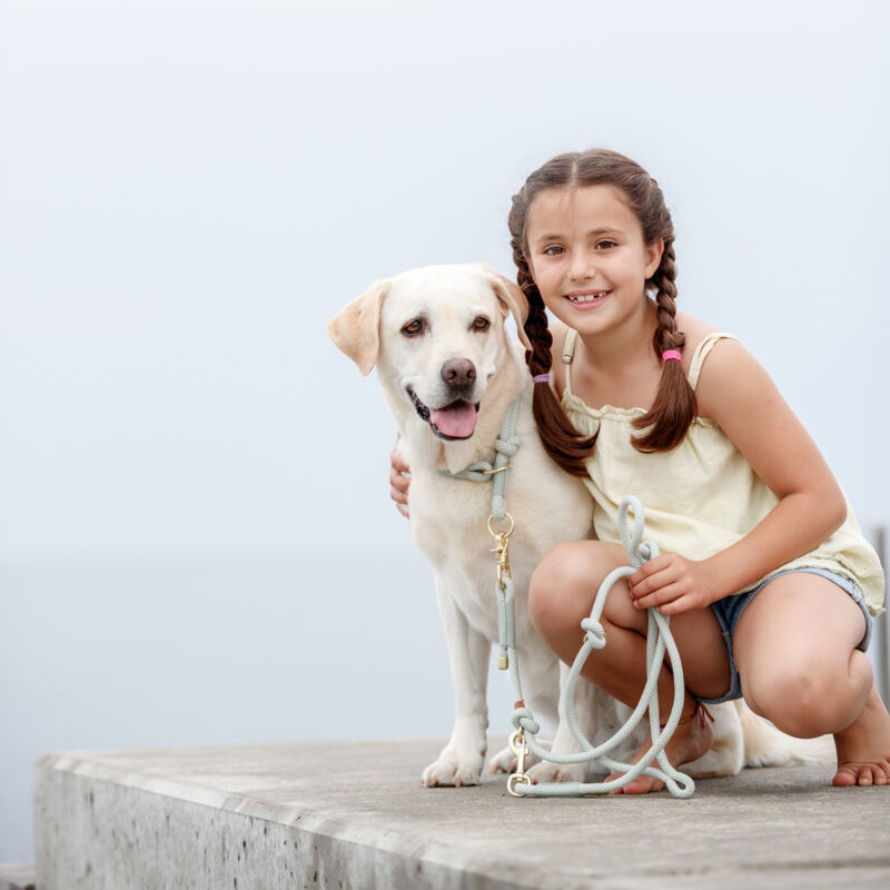 Trixie Soft Rope Hondenriem Verstelbaar Saliegroen / Mint - Afbeelding 2