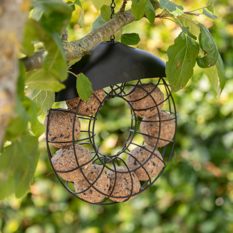 Trixie Mezenbolhouder Rond Met Dak Zwart - Afbeelding 2