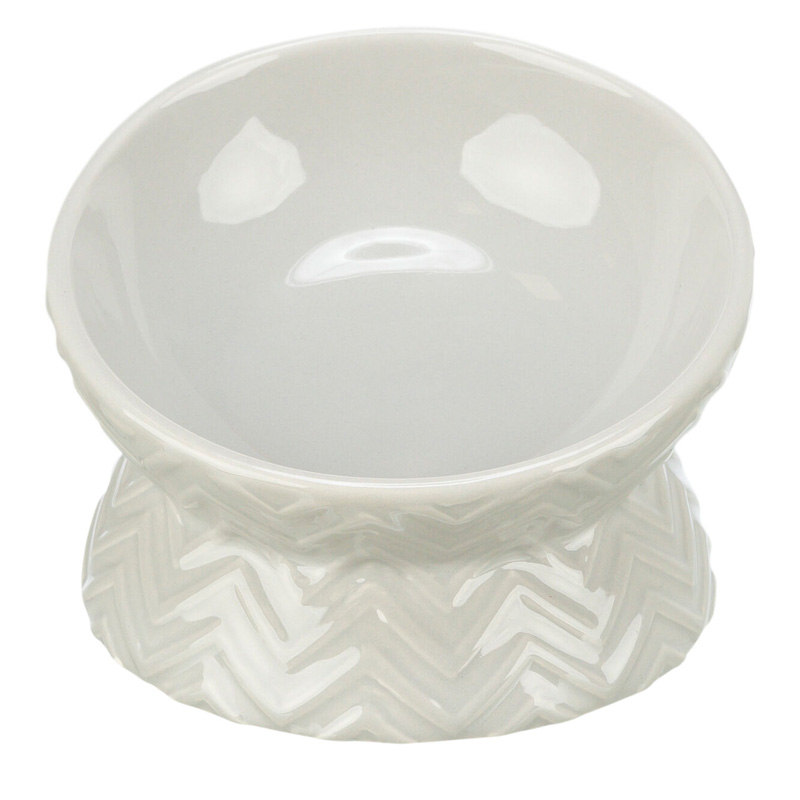 Trixie Verhoogde Voerbak / Waterbak Keramiek Licht Taupe