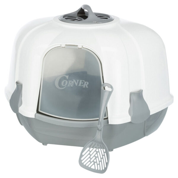 Trixie Kattenbak Maro Hoekmodel Wit / Grijs