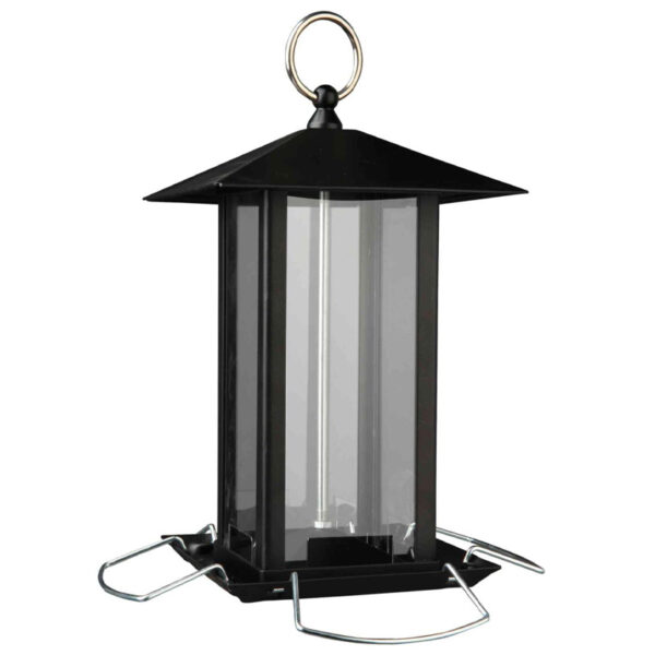 Trixie Voerdispenser Lantaarn Metaal Zwart