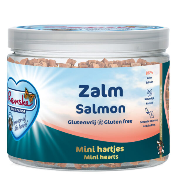 Renske Hond Gezonde Beloning Mini Hartjes Zalm