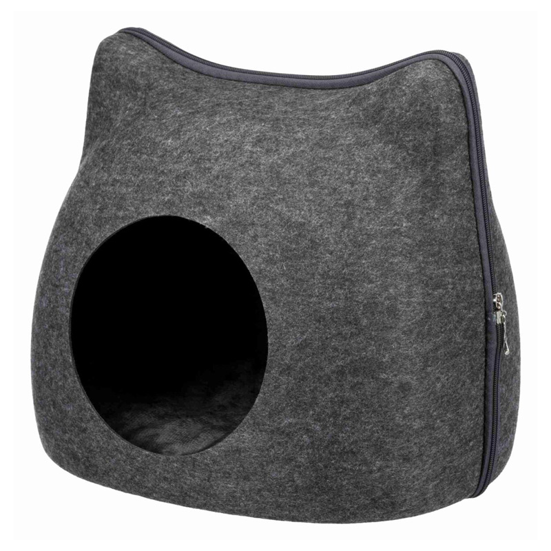 Trixie Relax Iglo Kat Vilt Grijs