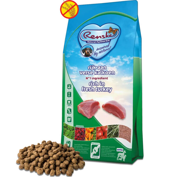 Renske Super Premium Senior Kalkoen Graanvrij Hypoallergeen