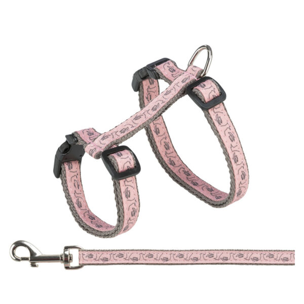 Trixie Kattentuig Met Riem Grijs / Roze