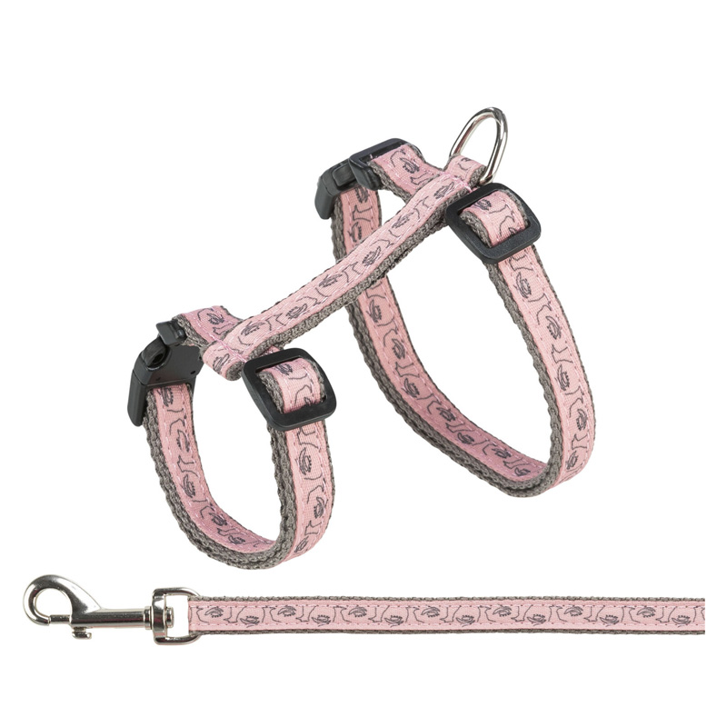 Trixie Kattentuig Met Riem Grijs / Roze