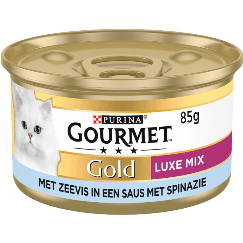Gourmet Gold Luxe Mix Zeevis In Saus Met Spinazie - Afbeelding 2
