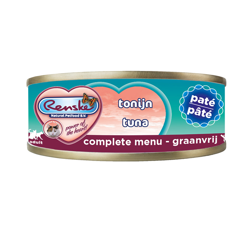 Renske Vers Vlees Maaltijd Kat Verse Tonijn Paté Graanvrij