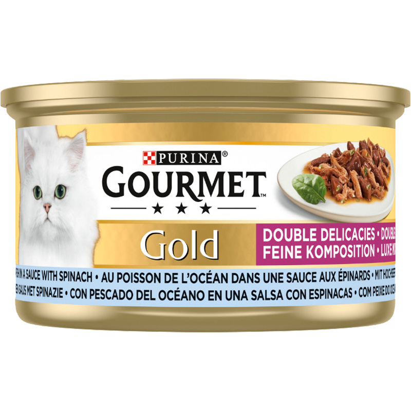 Gourmet Gold Luxe Mix Zeevis In Saus Met Spinazie