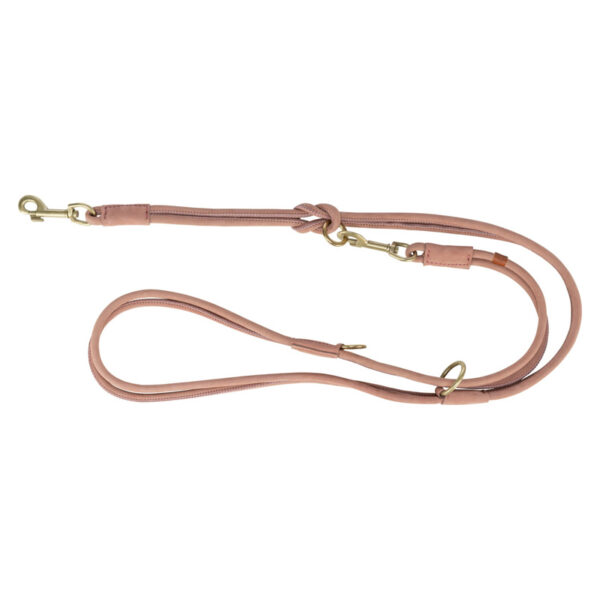 Trixie Hondenriem Pure Verstelbaar Rond Gestikt Leer Roze