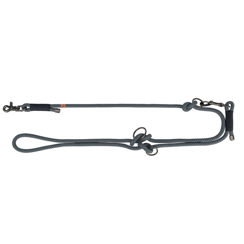 Trixie Soft Rope Hondenriem Verstelbaar Zwart / Grijs
