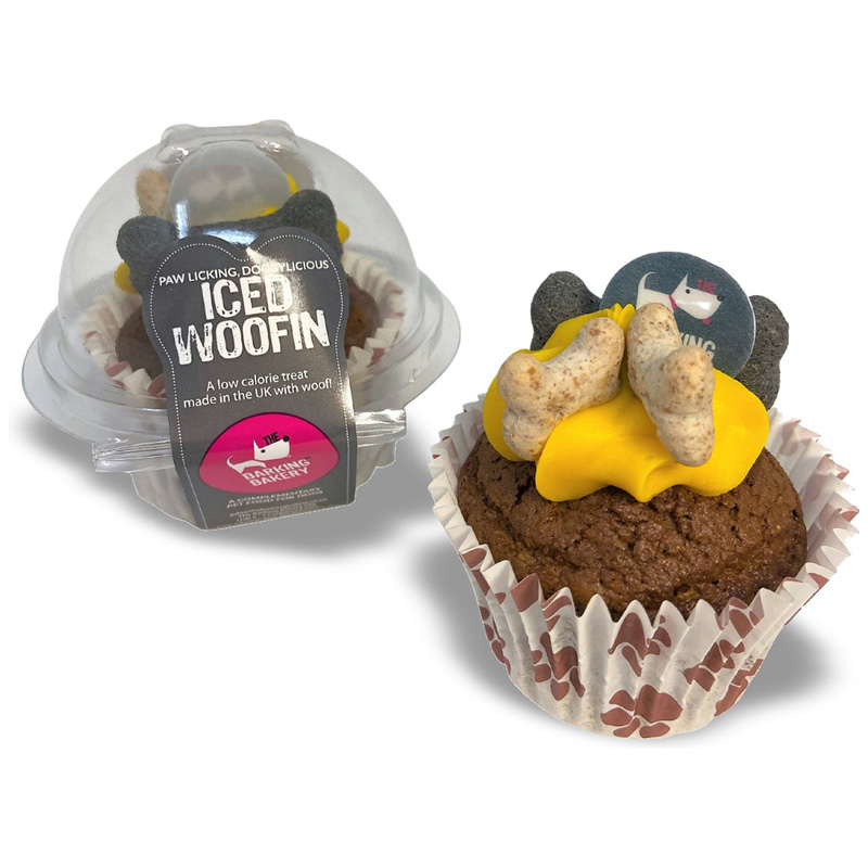 The Barking Bakery Carob Woofin Met Geel Glazuur