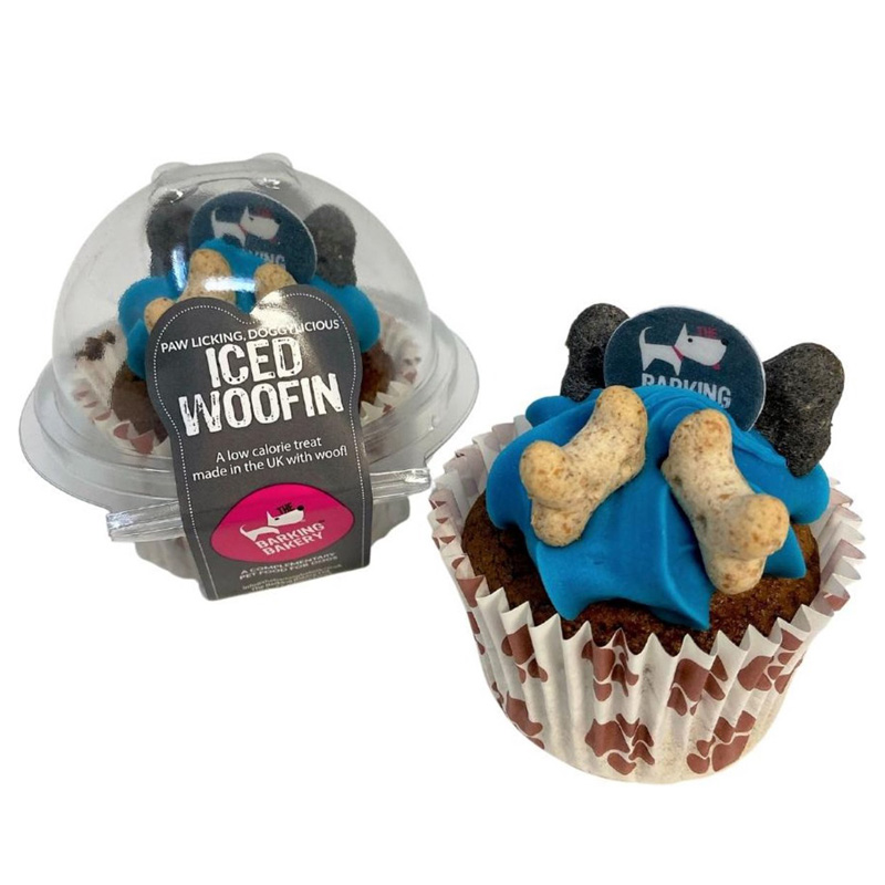 The Barking Bakery Carob Woofin Met Blauw Glazuur