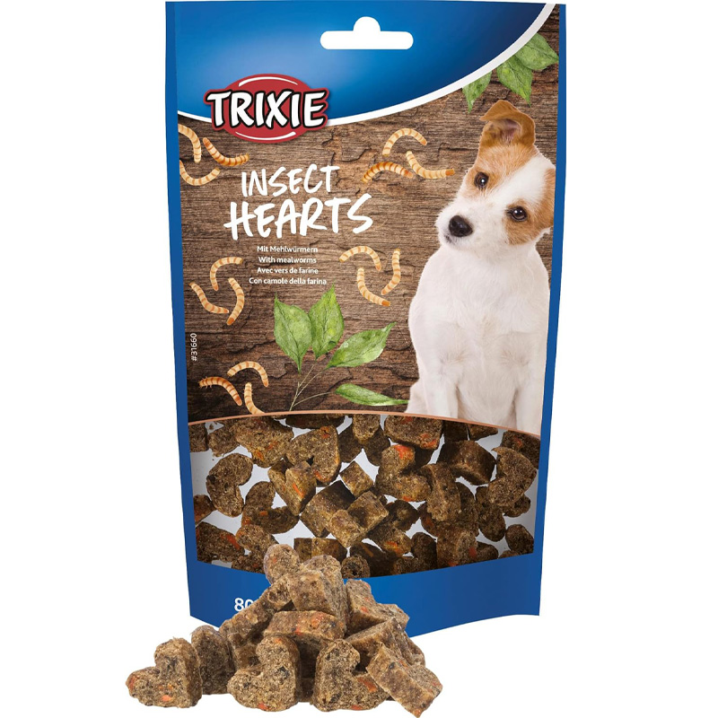 Trixie Insect Hearts Met Meelwormen