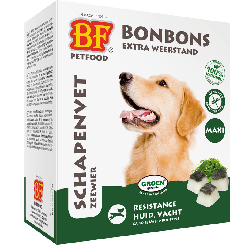 Bf Petfood Schapenvet Maxi Bonbons Zeewier
