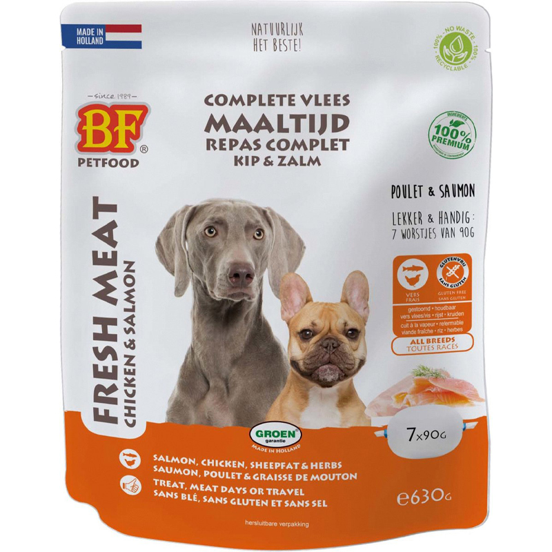Bf Petfood Vleesvoeding Zalm Worst