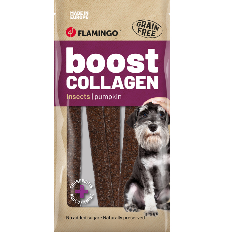 Flamingo Boost Worst voor Honden Met Insecten en Collageen 6st 600g