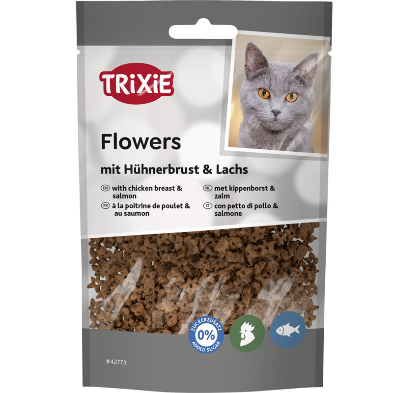 Trixie Flowers Met Kippenborst En Zalm