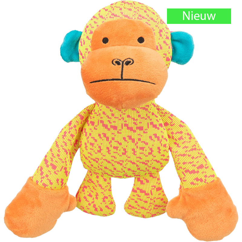 Trixie Aap Stof Geel / Oranje