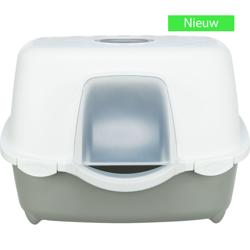 Trixie Kattenbak Davio Top Outdoor Met Kap Grijs / Wit