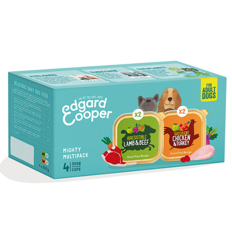 Edgard & Cooper Multipack Hond Adult Kip / Lam Graanvrij