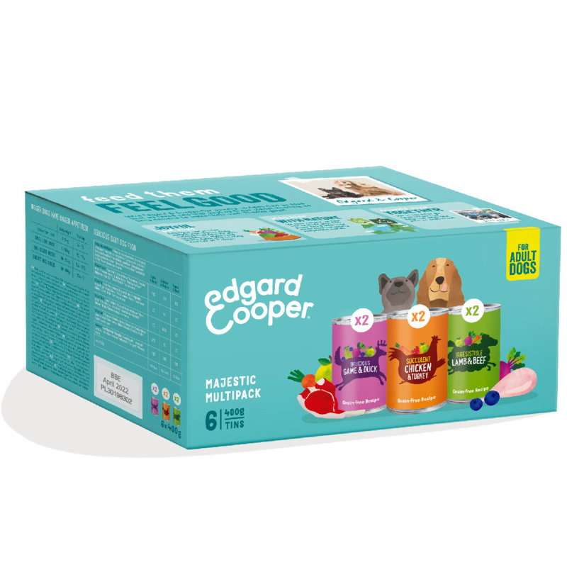 Edgard & Cooper Multipack Hond Adult Kip / Lam / Wild Graanvrij