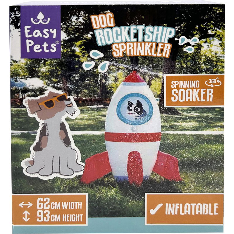 Easypets Summer Rocketship Sprinkler