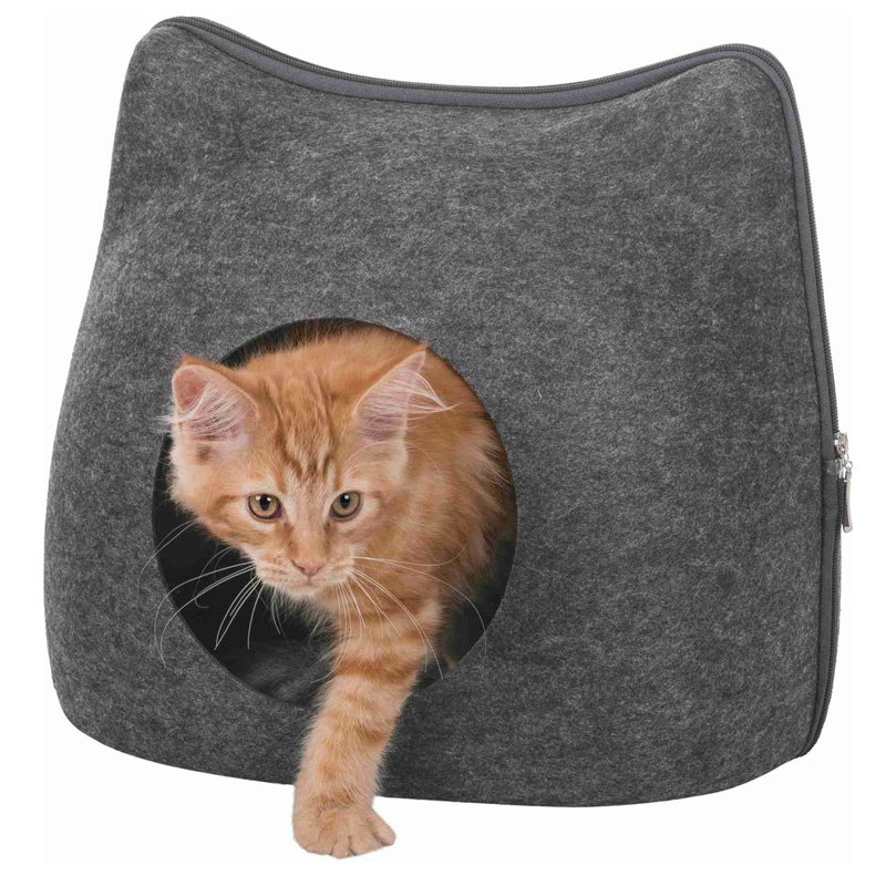 Trixie Relax Iglo Kat Vilt Grijs