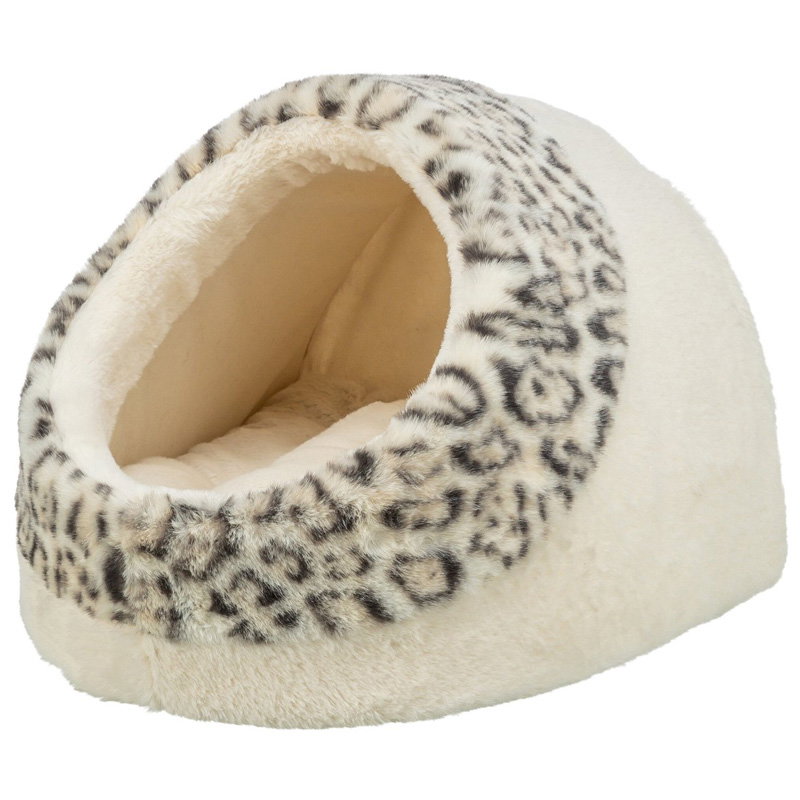 Trixie Kattenmand Iglo Leo Soft Pluche Creme / Panterprint