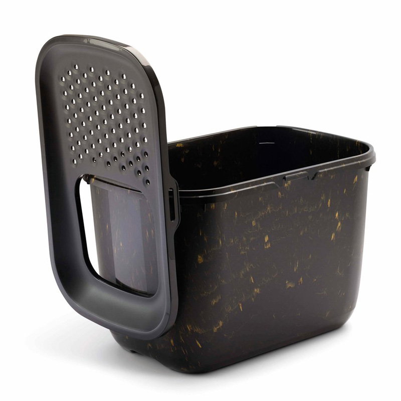 Savic Kattenbak Hop In Marble Zwart / Goud