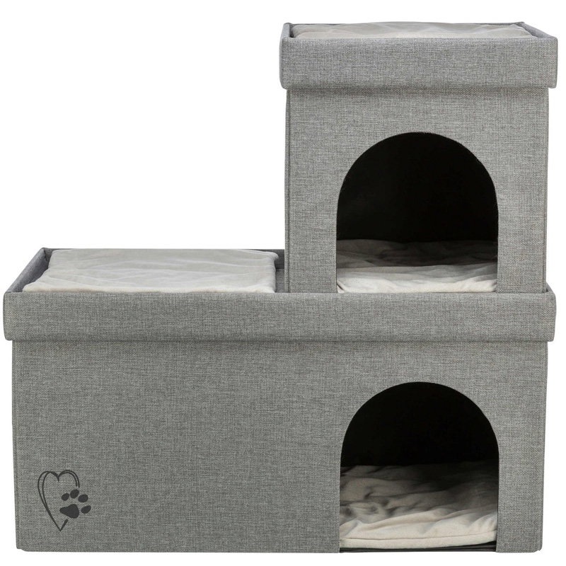 Trixie Kattenmand / Kattenhuis Kimy Soft 2 Verdiepingen Lichtgrijs