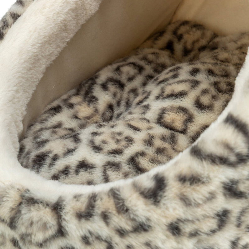 Trixie Kattenmand Iglo Leo Soft Pluche Creme / Panterprint