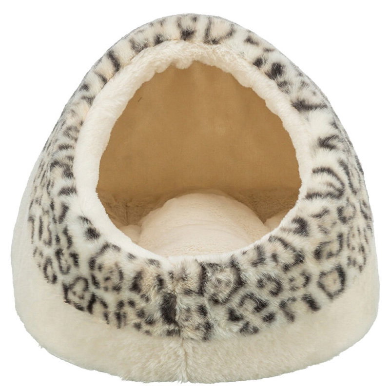 Trixie Kattenmand Iglo Leo Soft Pluche Creme / Panterprint
