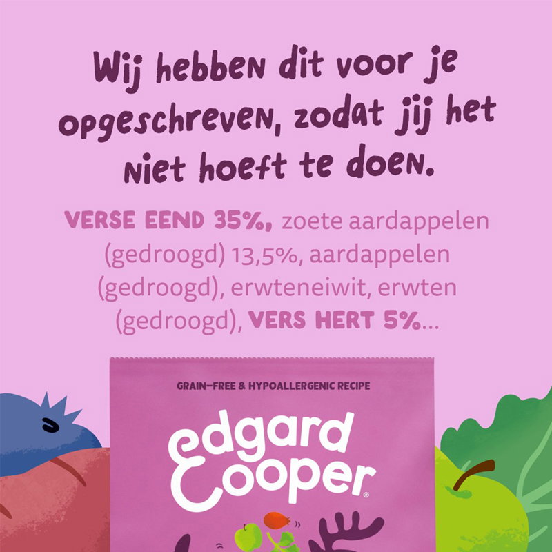 Edgard & Cooper Adult Verse Hert / Scharreleend Graanvrij