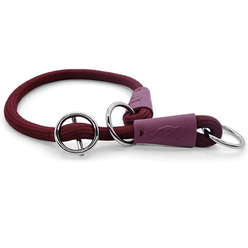 Morso Half Slip Halsband Hond Soft Rope Gerecycled Plum Paars